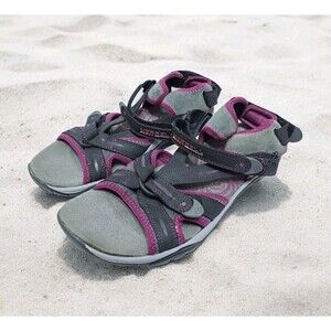 Merrell Womens Size 9 Sports Sandals Purple Black Beach Strappy Adjustable